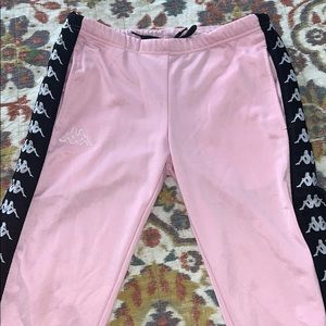 Women’s pink kappa track pants